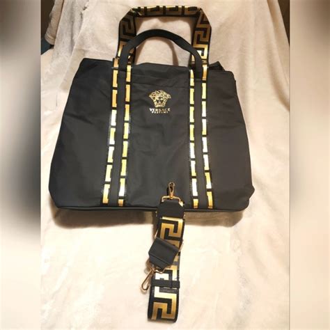 versace parfums bag new|versace parfums black tote bag.